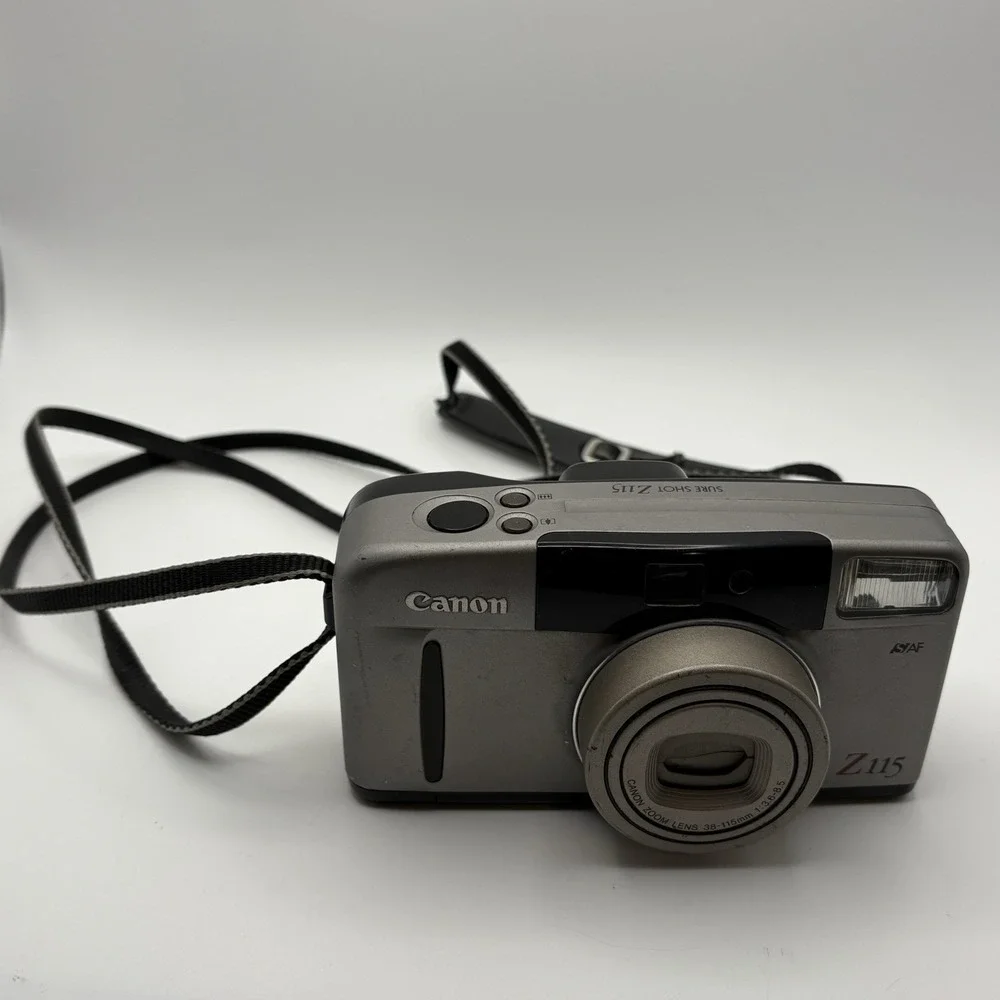 Canon Sure Shot Z115 35mm Point & Shoot Film Camera Untested No Battery